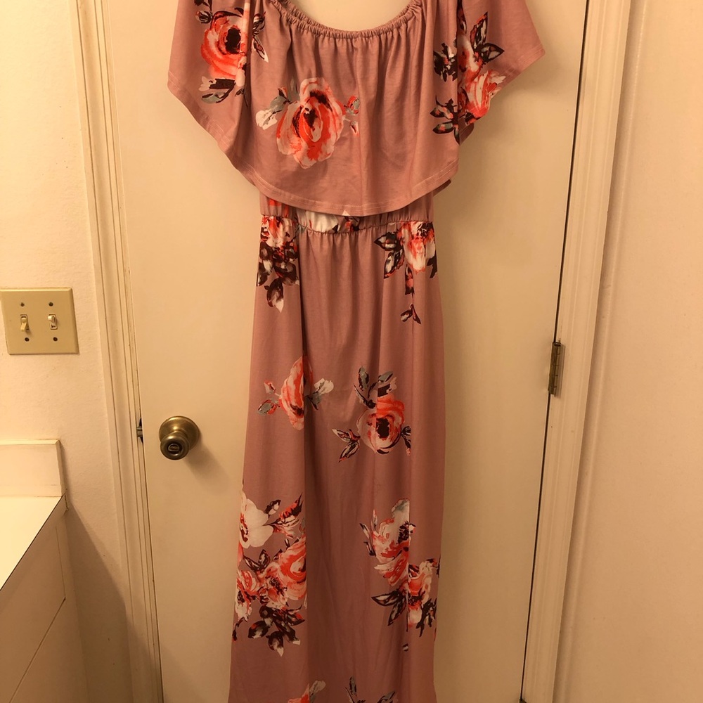 Floral Off-Shoulder Maxi Dress